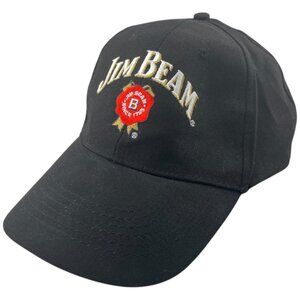 Jim Beam Black Embroidered Baseball Cap‎ Hat Adjustable Chino Cotton